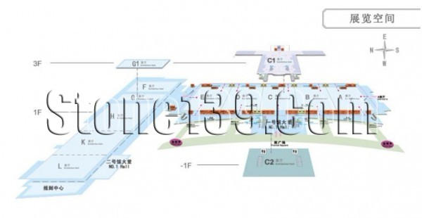 廈門國(guó)際會(huì)展中心展廳導(dǎo)航圖