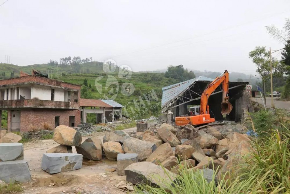 浙江泰順縣仕陽(yáng)鎮(zhèn)兩家石材廠被拆